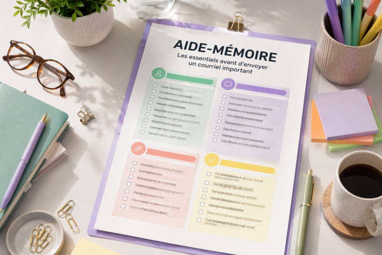 Aide-mémoire : les essentiels avant d&rsquo;envoyer un courriel important