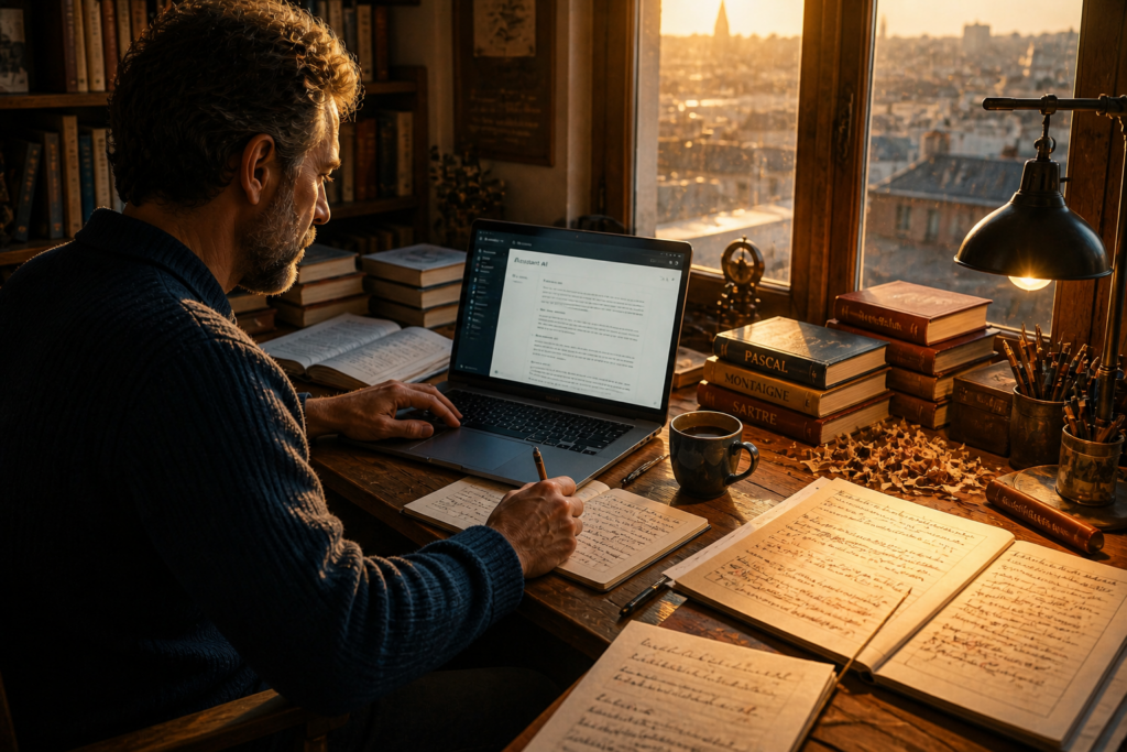 Artisan de l’esprit utilisant l’intelligence artificielle sans perdre son jugement